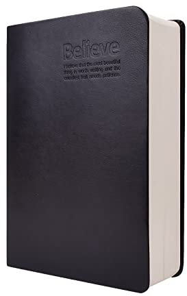 Elezeal Taccuino a righe B6, super spesso, diario da viaggio, copertina in pelle PU, 720 pagine, per un anno, diario giornaliero con carta beige premium per la cura degli occhi