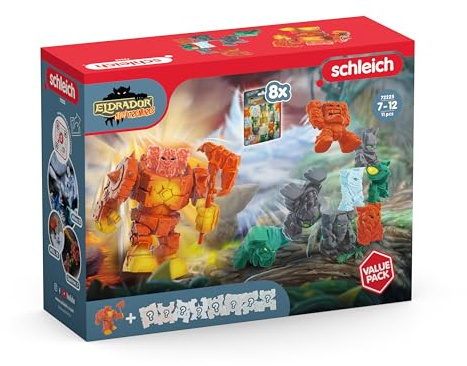 schleich ELDRADOR | Lava-Roboter Value Pack 72225 | 11 Teile | Tierfiguren Set ab 6 Jahren | Set mit Figuren, vielen Funktionen und zahlreichem Zubehör | detailgetreue Monster Sammelfigur