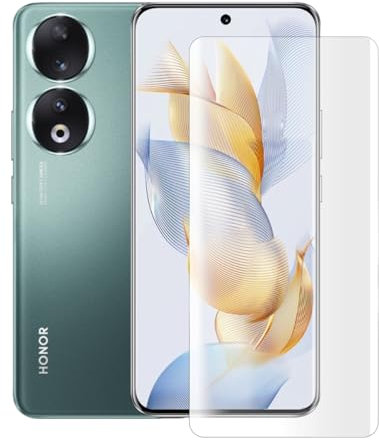 JUANIO Ecran de Protection incurvé pour Honor 90 5G 6.7 REA-AN00, REA-NX9 Film Verre trempé Transparent