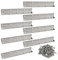 MIGUBIGU 8 Stück L Form Winkelverbinder Silber 225 x 27 x 27MM , 90 Grad Winkel Eckverbinder Edelstahl, Möbelverbinder Winkel für Regale, Möbel, Schrank