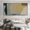 KDXAOBEI Gerahmte abstrakte Leinwand-Kunstdrucke, hellgrau beige, moderne Wanddekoration, Gemälde, Leinwanddrucke, Wohnzimmerdekoration, 40 x 80 cm (12 x 31 Zoll) mit schwarzem Rahmen