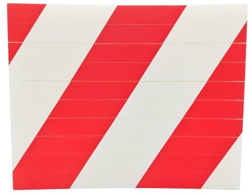 Acan Tradineur - Pack de 2 Protectores de Parking con Adhesivo y Cortes longitudinales, se adaptan a columnas Circulares, Evita Golpes y arañazos, Puertas, Coche, Garaje (Rojo y Blanco- 25 x 20 cm)
