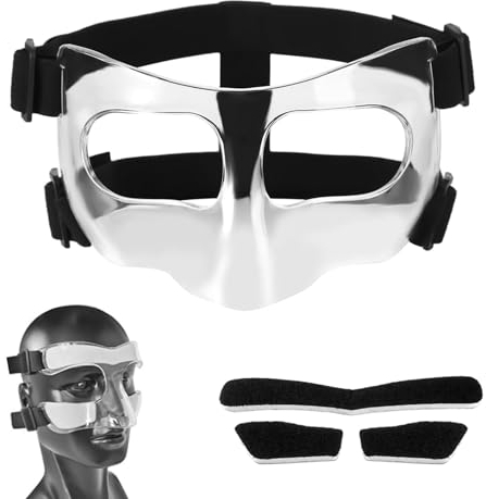 Masque nasal pour le nez cassé, protection du visage réglable avec rembourrage, protection du visage pour le volleyball, le football, le sport, l'entraînement, masque facial pour adulte, unisexe
