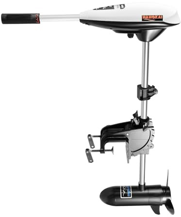 Elektromotor Boot, Außenborder, 66LBS Schubkraft Bootsmotor 12V Elektro Außenborder Winkel 90Ḟ kippbar 5 Vorwärtsgänge, 2 Rückwärtsgänge Außenbordmotor Bootsmotor für Schlauchboote, Gummiboote