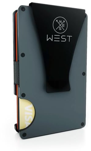 WEST® Metal Wallet - Geldbörse Herren - Kreditkartenetui Metall mit geldklammern - Schlank, leicht und eleganter Metall-Geldbeutel - Minimalist Wallet