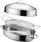 SiaBiced Dampfgarer Induktion mit Metalldeckel 50 CM, 3-lagiger Edelstahldampfgarer, Kartoffeldampfgarer stapelbar für Gemüse & Knödel, Vielseitiger Dampfgarer ideal für die Heimküche, a