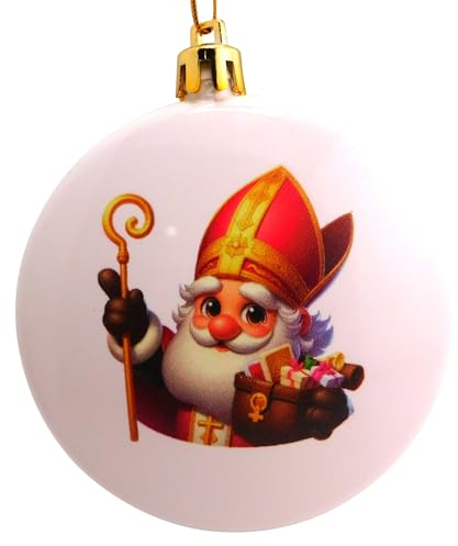 Nikolaus-Ornament, Weihnachtsbaumschmuck, Acryl, Schutzpatron, Feiertagsdekoration