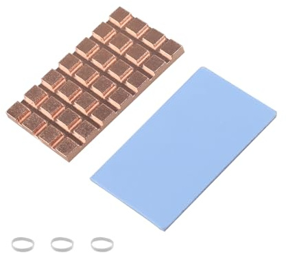 ZDE M.2 SSD Kühlkörper 32x18x2mm mit wärmeleitender Klebefolie für PC Laptop Raspberry Pi M.2 2242 SSD NVMe LED-Verstärker CPU IC Chip Leiterplatte Kühlung