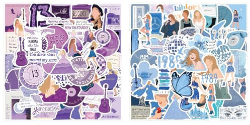 Yoimckay 120 Pcs Popsänger Aufkleber, Mädchen Scrapbook Stickers, wasserdichte Vinyl Stickers, für Autoscooter, Computer, Gitarre, Gepäck, Skateboard, für Fan