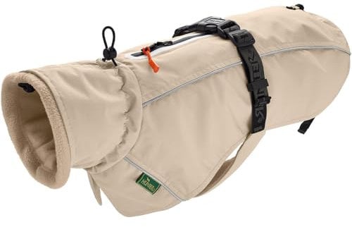 HUNTER Hundemantel NORDBY, Farbe: Creme, wasserdicht, warm gefüttert, reflektierend, ideal für Outdoor-Abenteuer, schützt vor Kälte & Nässe, maschinenwaschbar, Größe: 40