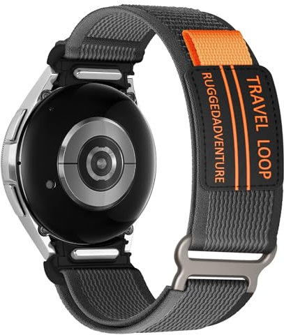 Trail Loop Cinturino Galaxy Watch 7/6/5/4/FE 40mm 44mm,One Click No Gap per Samsung Galaxy Watch 6/4 classic 47mm 43mm 46mm 42mm/Watch 5 Pro 45mm Uomo/Donna,Cinturini Robusto Cinturino Sportivo Nylon