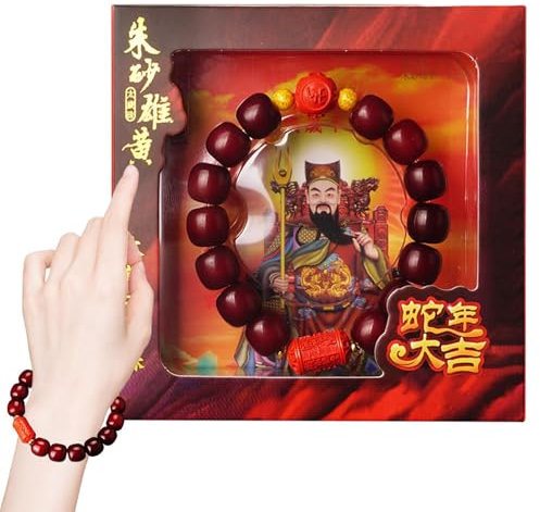 Générique Bracelet Feng Shui | Bracelet | Bracelet Bodhi Cinabre | Bracelet Porte-bonheur Chinois, Bijoux Chinois Authentiques, Cinabre Pour L'année Du Serpent, Fête Des Mères, Nouvel An Chinois