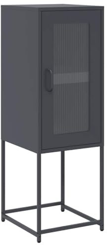 HEFZGDB Sideboard Anthrazit 36x39x107 cm Kaltgewalzter Stahl Living Room Cabinets Barschrank Vorratsschrank Küche Apothekerschrank Küche für Wohnstube Dessert Shop Küche Speisesaal