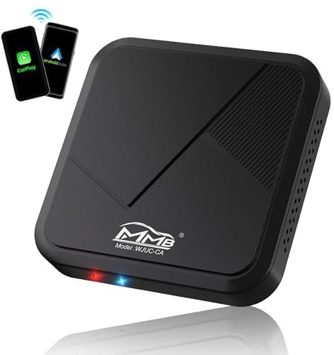 MMB 2-in-1 CarPlay & Android Auto Wireless Adapter-Upgrade von Wired auf Wireless, Plug und Play, Mini & Stabil, kompatibel mit Autos mit Wired CarPlay/Android Auto & iPhone iOS 10+ / Android 11+