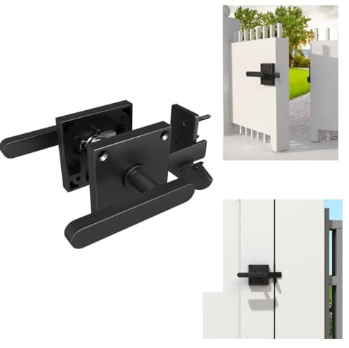 Doppelseitiger Türriegel, robustes Aluminium, rostfrei, für den Innen- und Außenbereich, Gartentore, Scheunentüren, Schuppen und Hauseingang (1 Stück)