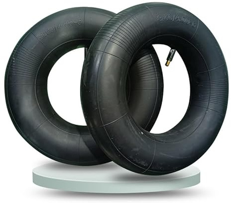 2 Stück 3.50/4.00-6 Schlauch mit Gerades Mundventil, 3.50/4.00-6 aufblasbarer Schlauch für Rasenmäher, Schubkarren, Gartenanhänger, Go-Karts, Strandwagen, Graspressen,Mikrofräse, Bodenfräse,Schubkarre