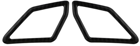 DQRG Adesivo Auto 2 Pezzi ABS/Acciaio per VW per T-ROC per TROC 2018-2023 Adesivi per Copertura Cerchio Altoparlante Audio per finestrino Anteriore Auto(Carbone Nero)