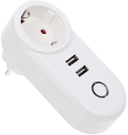 Hemobllo Enchufe Inteligente Wifi con Doble USB Duradero para Hogar y Carga Independiente Compatible con Diseño Práctico