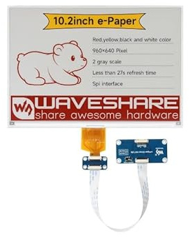 TUOPUONE 25.9 cm E-Paper Display (G) E-Ink Display 960x640 Rot/Gelb/Schwarz/Weiß SPI Schnittstelle mit E-Paper Driver HAT