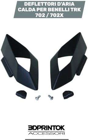 3DPRINTOK Coppia di Deflettori d'Aria Calda per Fianchetti - Benelli TRK 702/702X, Riduce di almeno il 70% il Flusso Caldo Zona ginocchia e gambe (NON COMPATIBILE CON BARRE PARA TELAIO) no modifiche