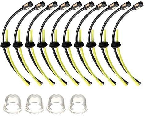 2Sets Universal Benzinfilter Kit,Benzinschlauch Dichtung Mäher Fitting Kit Einschließlich 10 Strimmer Kraftstoffleitung+4 Filter Primer für Motorsense Erdbohrer Heckenschere Freischneider Hochentaster