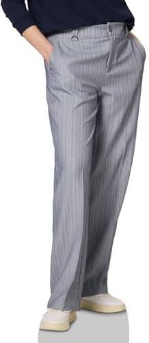 Street One Damen Straight Leg Hose mit Streifen 3817947
