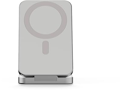 LINQ by Xtorm 3 en 1 Magnetic Wireless Power Bank & Stand 8000mAh 20W USB-C PD + carga inalámbrica múltiple aluminio reciclado premium stand plegable para iPhone Watch AirPods Silver LQWPS082