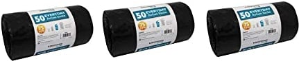 Kingfisher 50 Everyday Dustbin Liners Bin Bags Refuse 75 Litre Size Sacks (3x (50 Bags)