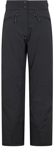 Mountain Warehouse Isola Womens Extreme Ski Pants - Waterproof, Taped Seams, Breathable - Ideal for Winter Sports, Skiing, Snowboarding Black 16