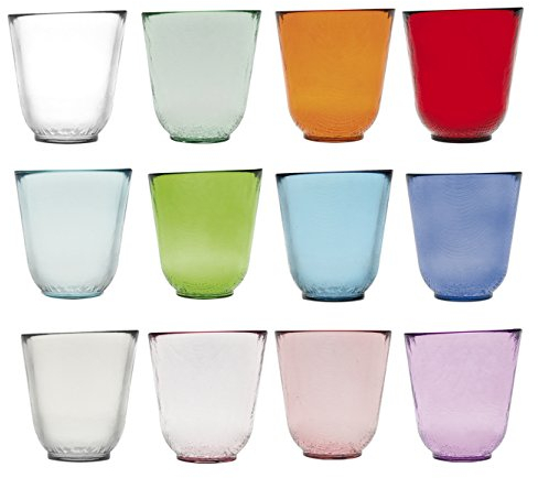 H&H St. Germain Lot de 12 Verres Multicolore