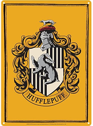 Harry Potter Petite plaque en métal (Poufsouffle)