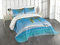 ABAKUHAUS Nautisch Tagesdecke Set, Kreuzfahrtschiff Palme, Set mit Kissenbezug Romantischer Stil, für Einzelbetten 170 x 220 cm, Türkis Grün