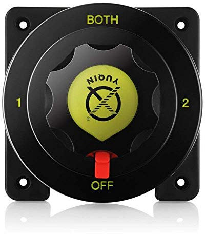 12V 24V Battery Selector Switch Rated 300A 450A Intermittent Marine Boat Battery Switch Heavy Duty Battery Disconnect Switch for Boats