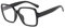 TECH-LINE-DIRECT 2023 Oversize Eyeglasses Unisex Square Glasses - Black Frames Clear lens