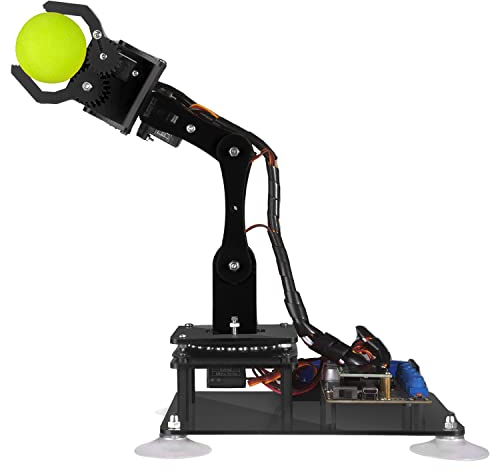 Adeept 5-DOF Kit de Brazo robótico Compatible con Arduino IDE | Kit de Robot de Bricolaje | Kit de Brazo de Robot Steam con Pantalla OLED | Código de procesamiento y Tutorial PDF