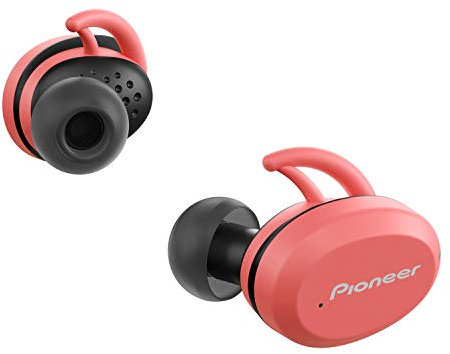 Pioneer SE-E9TW-H - Auriculares deportivos inalámbricos, color gris, versión 5.0, color rosa