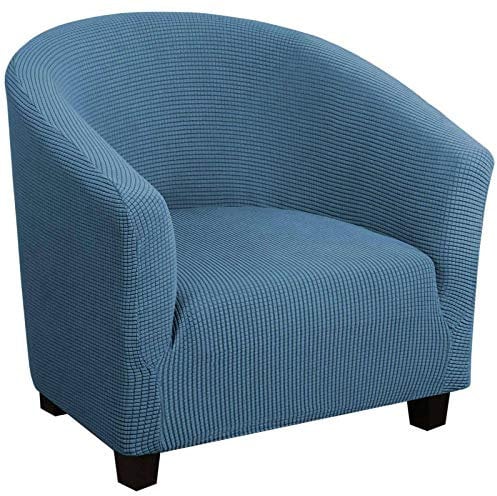 JHLD Sesselschoner, Jacquard Sesselüberwurf Elastische Spandex Sesselbezug Sesselhusse Sofabezug Für Cafe Bar-Hellblau-Clubsessel