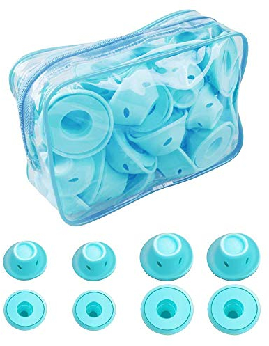 VICMAT 40 Stücke Lockenwickler über Nacht, Magie Haarspulen Haar Roller Werkzeug Lockenwickler Silikon, für Kurze Lange Haare (20 Große und 20 Kleine Silikon Lockenwickler)