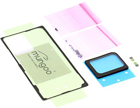 Klebefilm Display für Samsung Galaxy Note 20 Ultra (N986B) mit mungoo Tuch | Display-Kleber, Dichtung, selbstklebend, für Galaxy Note 20 Ultra 5G (N986B), Adhesive, mit mungoo Tuch
