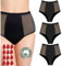 NoBlood Perioden Unterwäsche = 2-3 Tampons - Waschbar - Baumwolle - Ökologisch - Menstruation - Unterwäsche für die Periode - Periodenslips - Absorbierend - Mädchen Damen - XXS / 4XL (Eleen-Pack, L)