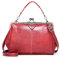 FANDARE Handtaschen Damen Schultertasche Umhängetasche Handy Bag für Frauen PU Leder Wasserdicht Schultertasche Crossbody Messenger Bag Shopper Arbeitstasche Snaps Haspe Rot