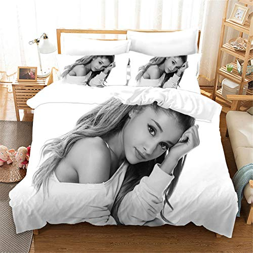 DDONVG Ariana Bettwäsche-Sets Mit Kissenbezügen,3D Bedrucktes Bettwäsche Set Mikrofaser Bettbezug Für Jungen Und Mädchen (11,135 * 200)