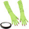 Anti UV Lange Handschuhe Schwarz Tape Set Gel Maniküre Handschuhe Hand Hautschutz Handschuhe für Maniküre Outdoor Sonnenschutz Grün
