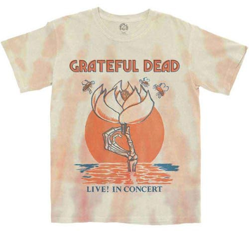 Grateful Dead T Shirt Sugar Magnolia Band Logo Official Unisex Dip Dye White XL