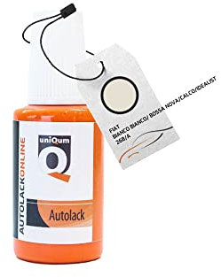 uniQum Autolack Lackstift fürs Auto für FIAT Bianco Bianco/Bossa NOVA/CALCO/Idealist 268/A Autolack Reparatur 30 ml
