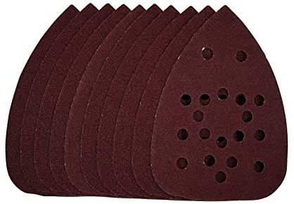 Draper 43026 Detail Sanding Sheets with Hook and Loop, 140mm, 80 Grit, SSD3 (Pack of 10)