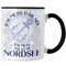 Trendation - Nordsee Tasse Geschenk Urlaub Ich Muss Gar Nix Ich Muss Nur An Die Nordsee Sylt St. Peter Ording Cuxhaven Wandgerooge (Schwarz)