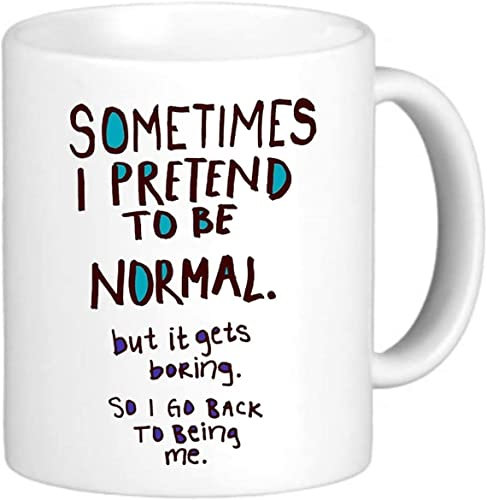 Funny Mug Office Mugs Secret Santa Gift Rude Sometimes I Pretend to Be Normal …