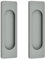MOROBOR Self-Stick Rectangular Sliding Door Pulls, 2pcs Aluminum Alloy Flush Pull Punch-Free Handle for Sliding Barn Door Windows Cabinets (Matte Grey,100mm)