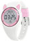 Bigmeda Kinder Armbanduhr Wasserdicht Digitaluhr Vibrationswecker Schritt- und Kilometerzähler, Schlafüberwachung Geeignet für Jungen und Mädchen im Alter von etwa 10 Jahren (HuiPED-Weiß Rosa)